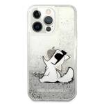 KARL LAGERFELD KLHCP13LGCFS IPHONE 13 PRO / 13 6.1 "SREBRRY / SILVER HARDCASE LIQUID GLITTER CHOUPETTE FUN