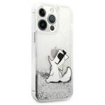 KARL LAGERFELD KLHCP13LGCFS IPHONE 13 PRO / 13 6.1 "SREBRRY / SILVER HARDCASE LIQUID GLITTER CHOUPETTE FUN