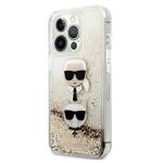 KARL LAGERFELD KLHCP13LKICGLD IPHONE 13 PRO / 13 6.1 "GOLD / GOLD HARDCASE LIQUID GLITTER KARL & CHOUPETTE HEAD