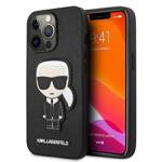 KARL LAGERFELD KLHCP13LOKPK IPHONE 13 PRO / 13 6.1 "BLACK / BLACK HARDCASE SAFFIANO IKONIK KARL`S PATCH