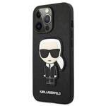 KARL LAGERFELD KLHCP13LOKPK IPHONE 13 PRO / 13 6.1 "BLACK / BLACK HARDCASE SAFFIANO IKONIK KARL`S PATCH