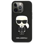 KARL LAGERFELD KLHCP13LOKPK IPHONE 13 PRO / 13 6.1 "BLACK / BLACK HARDCASE SAFFIANO IKONIK KARL`S PATCH