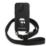 KARL LAGERFELD KLHCP13LSIPCK IPHONE 13 PRO / 13 6.1 "HARDCASE BLACK / BLACK SAFFIANO METAL IKONIK