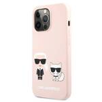 KARL LAGERFELD KLHCP13LSSKCI IPHONE 13 PRO / 13 6.1 "HARDCASE LIGHT PINK / LIGHT PINK SILICONE KARL & CHOUPETTE