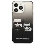 KARL LAGERFELD KLHCP13LTGKCK IPHONE 13 PRO / 13 6.1 "HARDCASE CZARNY / BLACK GRADIENT IKONIK KARL & CHUPETTE