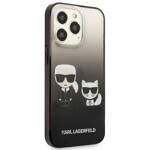 KARL LAGERFELD KLHCP13LTGKCK IPHONE 13 PRO / 13 6.1 "HARDCASE CZARNY / BLACK GRADIENT IKONIK KARL & CHUPETTE