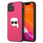 KARL LAGERFELD KLHCP13MPKKMP IPHONE 13/14/15 6.1 "PINK / PINK HARDCASE LEATHER IKONIK KARL`S HEAD METAL