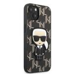 KARL LAGERFELD KLHCP13MPMNIKBK IPHONE 13/14/15 6.1 "HARDCASE CZARNY / BLACK MONOGRAM IKONIK PATCH