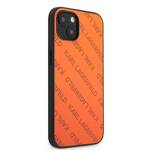 KARL LAGERFELD KLHCP13MPTLO IPHONE 13/14/15 6.1 "HARDCASE ORANGE / ORANGE PERFORATED ALLOVER