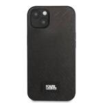 KARL LAGERFELD KLHCP13MSFMP2K IPHONE 13/14/15 6.1 "HARDCASE CZARNY / BLACK SAFFIANO PLAQUE