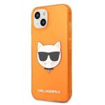 KARL LAGERFELD KLHCP13SCHTRO IPHONE 13 MINI 5.4 "ORANGE/ORANGE HARDCASE GLITTER CHOUPETTE FLUO