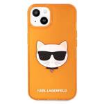 KARL LAGERFELD KLHCP13SCHTRO IPHONE 13 MINI 5.4 "ORANGE/ORANGE HARDCASE GLITTER CHOUPETTE FLUO