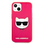 KARL LAGERFELD KLHCP13SCHTRP IPHONE 13 MINI 5.4 "PINK/PINK HARDCASE GLITTER CHAPETTE FLUO