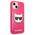 KARL LAGERFELD KLHCP13SCHTRP IPHONE 13 MINI 5.4 "PINK/PINK HARDCASE GLITTER CHAPETTE FLUO