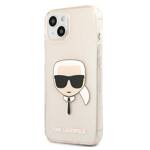 KARL LAGERFELD KLHCP13SKHTUGLGO IPHONE 13 MINI 5.4 "GOLD/GOLD HARDCASE GLITTER KARL`S HEAD