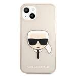 KARL LAGERFELD KLHCP13SKHTUGLGO IPHONE 13 MINI 5.4 "GOLD/GOLD HARDCASE GLITTER KARL`S HEAD