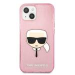 KARL LAGERFELD KLHCP13SKHTUGULP IPHONE 13 MINI 5.4 "PINK/PINK HARDCASE GLITTER KARL`S HEAD