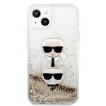 KARL LAGERFELD KLHCP13SKICLD IPHONE 13 MINI 5.4 "GOLD/GOLD HARDCASE LIQUID GLITTER KARL & CHUPETTE HEAD