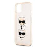 KARL LAGERFELD KLHCP13SKTUGUGGO IPHONE 13 MINI 5.4 "ZLOTY/GOLD HARDCASE GLITTER KARL`S & CHUPETTE