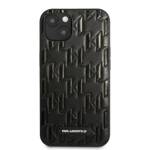 KARL LAGERFELD KLHCP13SMNMP1K IPHONE 13 MINI 5.4 "HARDCASE CZARNY/BLACK MONOGRAM PLAQUE