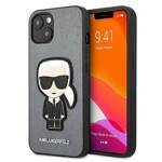 KARL LAGERFELD KLHCP13SOKPG IPHONE 13 MINI 5.4 "SILVER/SILVER HARDCASE SAFFIANO IKONIK KARL`S PATCH