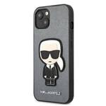 KARL LAGERFELD KLHCP13SOKPG IPHONE 13 MINI 5.4 "SILVER/SILVER HARDCASE SAFFIANO IKONIK KARL`S PATCH