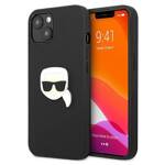 KARL LAGERFELD KLHCP13SPKMK IPHONE 13 MINI 5.4 "BLACK/BLACK HARDCASE LEATHER IKONIK KARL`S HEAD METAL