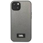 KARL LAGERFELD KLHCP13SSFMP2DG IPHONE 13 MINI 5.4 "HARDCASE SILVER/SILVER SAFFIANO PLAQUE