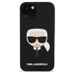 KARL LAGERFELD KLHCP13SSLKHBK IPHONE 13 MINI 5.4 "BLACK/BLACK HARDCASE SILICONE KARL`S HEAD