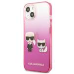 KARL LAGERFELD KLHCP13STGKCP IPHONE 13 MINI 5.4 "HARDCASE PINK/PINK GRADIENT IKONIK KARL & CHOUPETTE