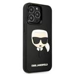 KARL LAGERFELD KLHCP13XKH3DBK IPHONE 13 PRO MAX 6.7 "BLACK/BLACK HARDCASE 3D RUBBER KARL`S HEAD