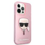 KARL LAGERFELD KLHCP13XKHTUGLP IPHONE 13 PRO MAX 6.7 "PINK/PINK HARDCASE GLITTER KARL`S HEAD