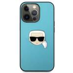 KARL LAGERFELD KLHCP13XPKMB IPHONE 13 PRO MAX 6.7 "BLUE/BLUE HARDCASE LEATHER IKONIK KARL`S HEAD METAL