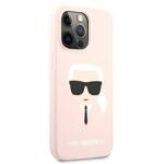 KARL LAGERFELD KLHCP13XSLKHLP IPHONE 13 PRO MAX 6.7 "LIGHT PINK/LIGHT PINK HARDCASE SILICONE KARL`S HEAD