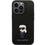 KARL LAGERFELD KLHCP13XSMHKNPK IPHONE 13 PRO MAX 6.7 "BLACK/BLACK SILICONE IKONIK METAL PIN