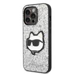 KARL LAGERFELD KLHCP14LG2CPS IPHONE 14 PRO 6.1 "SILVER/SILVER HARDCASE GLITTER CHOUPETTE PATCH