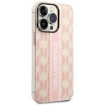 KARL LAGERFELD KLHCP14LHKLSPCP IPHONE 14 PRO 6.1 "HARDCASE PINK/PINK MONO VERTICAL STRIPE