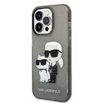 KARL LAGERFELD KLHCP14LHNKCTGK IPHONE 14 PRO 6.1 "BLACK/BLACK HARDCASE GLITTER KARL & CHOUPETTE