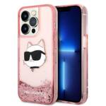 KARL LAGERFELD KLHCP14LLNCHCP IPHONE 14 PRO 6.1 "PINK/PINK HARDCASE GLITTER CHOUPETTE HEAD