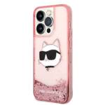 KARL LAGERFELD KLHCP14LLNCHCP IPHONE 14 PRO 6.1 "PINK/PINK HARDCASE GLITTER CHOUPETTE HEAD