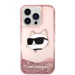 KARL LAGERFELD KLHCP14LLNCHCP IPHONE 14 PRO 6.1 "PINK/PINK HARDCASE GLITTER CHOUPETTE HEAD