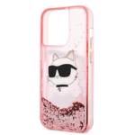 KARL LAGERFELD KLHCP14LLNCHCP IPHONE 14 PRO 6.1 "PINK/PINK HARDCASE GLITTER CHOUPETTE HEAD