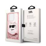 KARL LAGERFELD KLHCP14LLNCHCP IPHONE 14 PRO 6.1 "PINK/PINK HARDCASE GLITTER CHOUPETTE HEAD