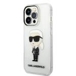 KARL LAGERFELD KLHCP14LNKKTCT IPHONE 14 PRO 6.1 "TRANSPARENT HARDCASE IKONIK KARL LAGERFELD