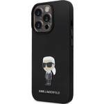 KARL LAGERFELD KLHCP14LSMHKNPK IPHONE 14 PRO 6.1 "BLACK/BLACK SILICONE IKONIK METAL PIN