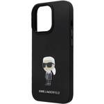 KARL LAGERFELD KLHCP14LSMHKNPK IPHONE 14 PRO 6.1 "BLACK/BLACK SILICONE IKONIK METAL PIN