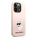 KARL LAGERFELD KLHCP14LSNCHBCP IPHONE 14 PRO 6.1 "HARDCASE PINK/PINK SILICONE CHOUPETTE