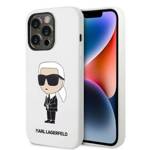 KARL LAGERFELD KLHCP14LSNIKBCH IPHONE 14 PRO 6.1 "HARDCASE WHITE/WHITE SILICONE ICONIK