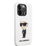 KARL LAGERFELD KLHCP14LSNIKBCH IPHONE 14 PRO 6.1 "HARDCASE WHITE/WHITE SILICONE ICONIK