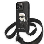 KARL LAGERFELD KLHCP14LSTKMK IPHONE 14 PRO 6.1 "BLACK/BLACK HARDCASE MONOGRAM IKONIK PATCH